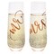 Juvale Mr & Mrs Champagne Flutes Set of 2-10 oz, 6 in, Clear Stemless Glass - Bridal Shower & Wedding Registry Gifts - Engagement Gift & Bride & Groom Glasses